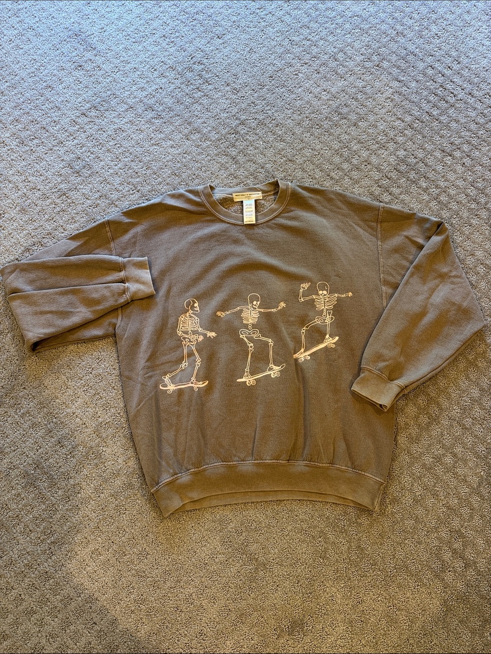project social t / urban outfitters skeleton crew neck sweatshirt